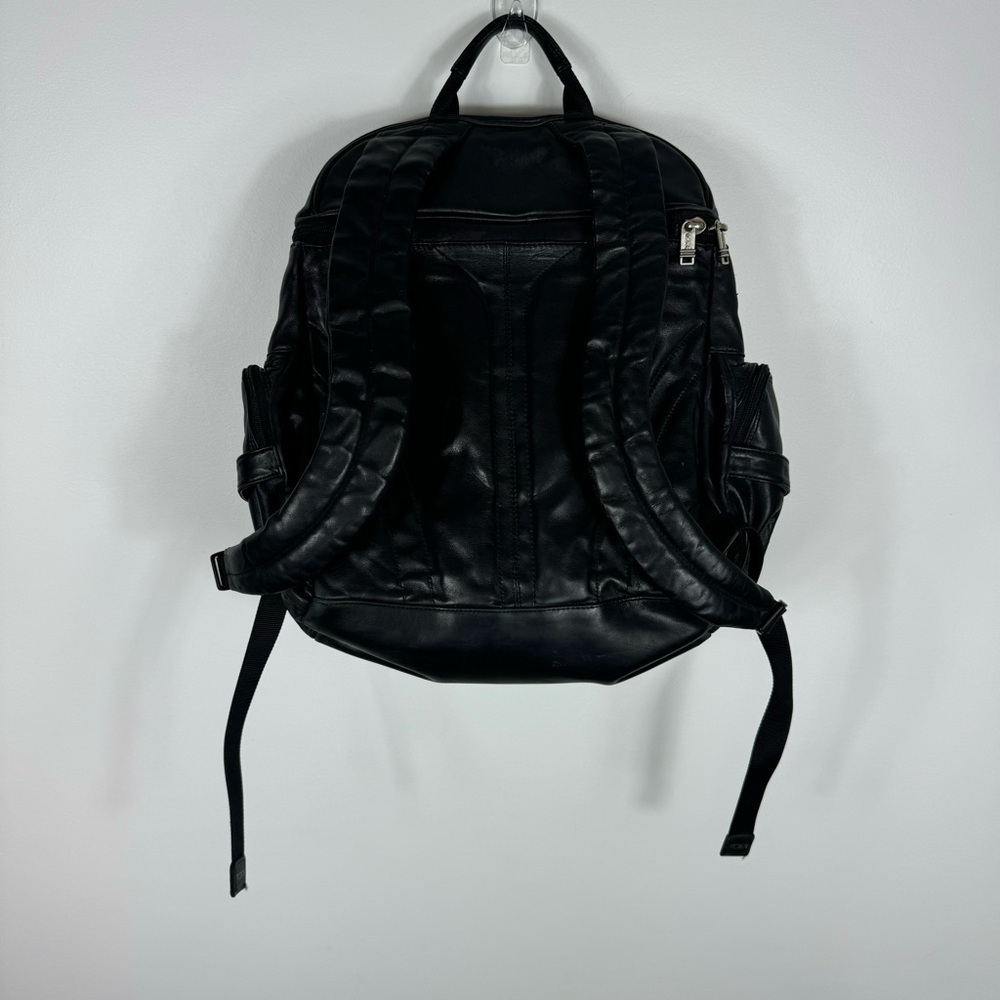Tumi Black Napa Leather Deluxe Luxury Backpack Model 9640D3 Laptop Work Travel - Picture 3 of 14